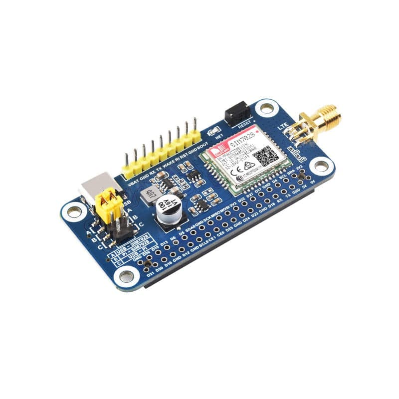 SIM7028 NB-IoT HAT для Raspberry Pi, поддерживает глобальную связь NB-IoT, небольшой размер и низкое энергопотребление — фото 2
