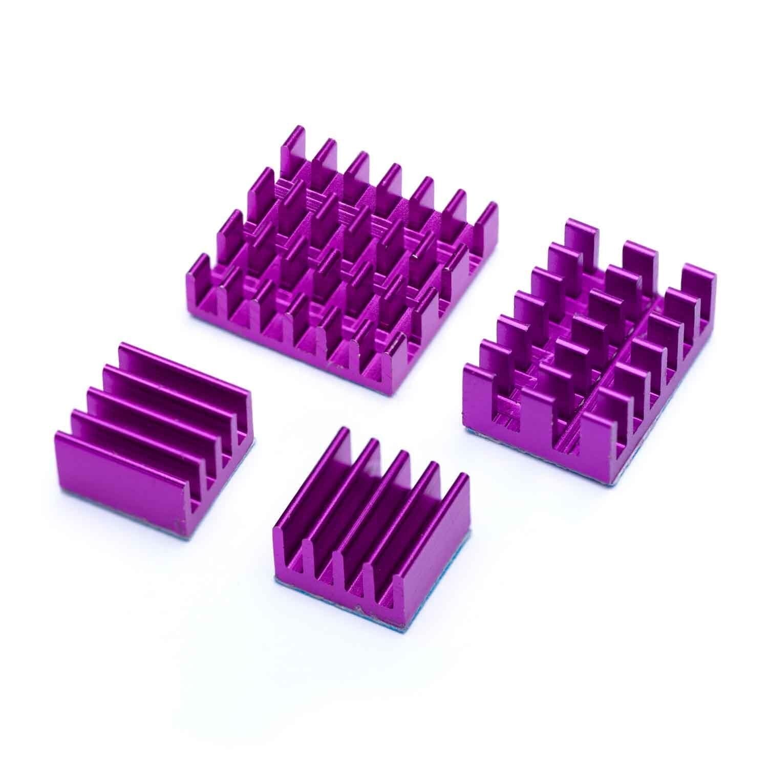 Комплект радиатора для Raspberry Pi 4B Purple — фото 2
