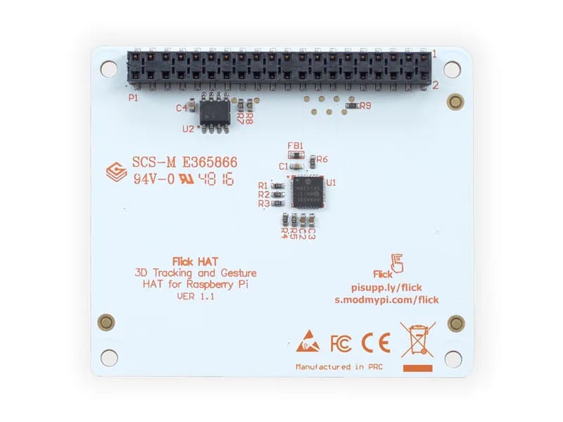 Flick HAT – ШЛЯПА для 3D-слежения и управления жестами для Raspberry Pi