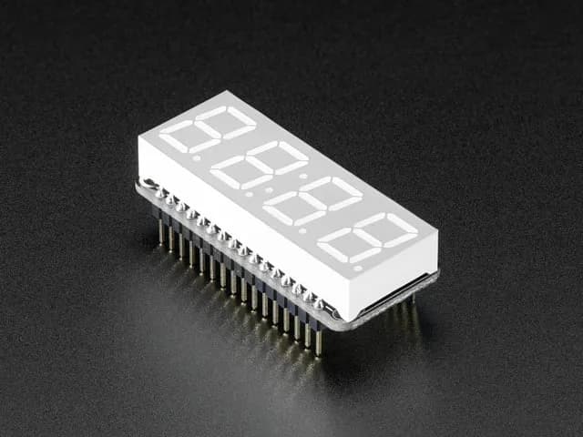 Adafruit 0,56-дюймовый 4-значный 7-сегментный дисплей FeatherWing — синий