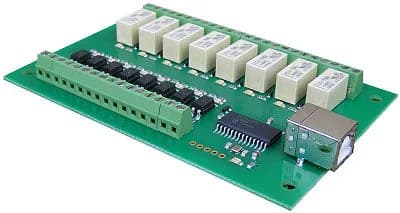 USB-OPTO-RLY88 - USB-модуль с 8 оптоизолированными входами и 8 реле 1А
