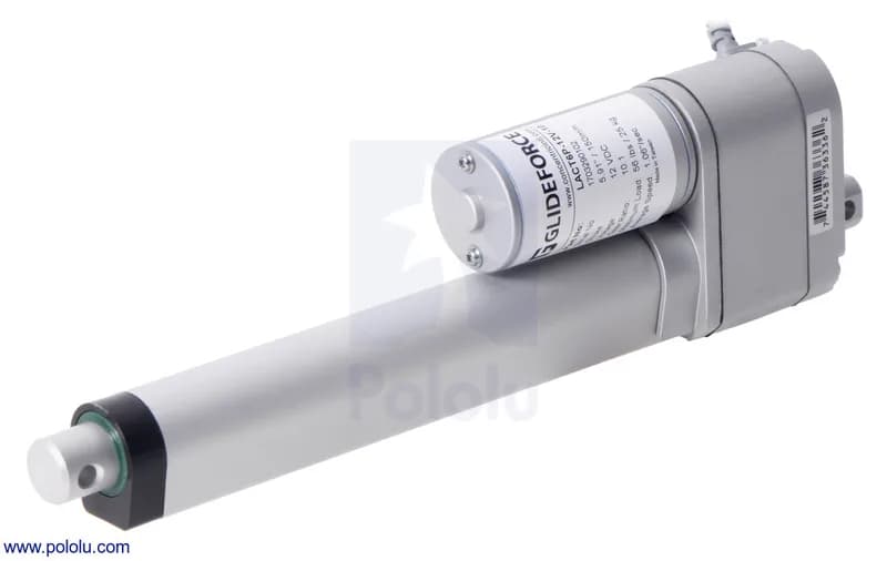Glideforce LACT6P-12V-10 Легкий линейный привод с обратной связью: 25 кгс, ход 6 дюймов (используемый 5,9 дюйма), 1,1 дюйма/с, 12 В