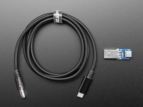 Перепрограммируемый кабель USB Type-C PD с цилиндрическим разъемом 2,1/5,5 мм