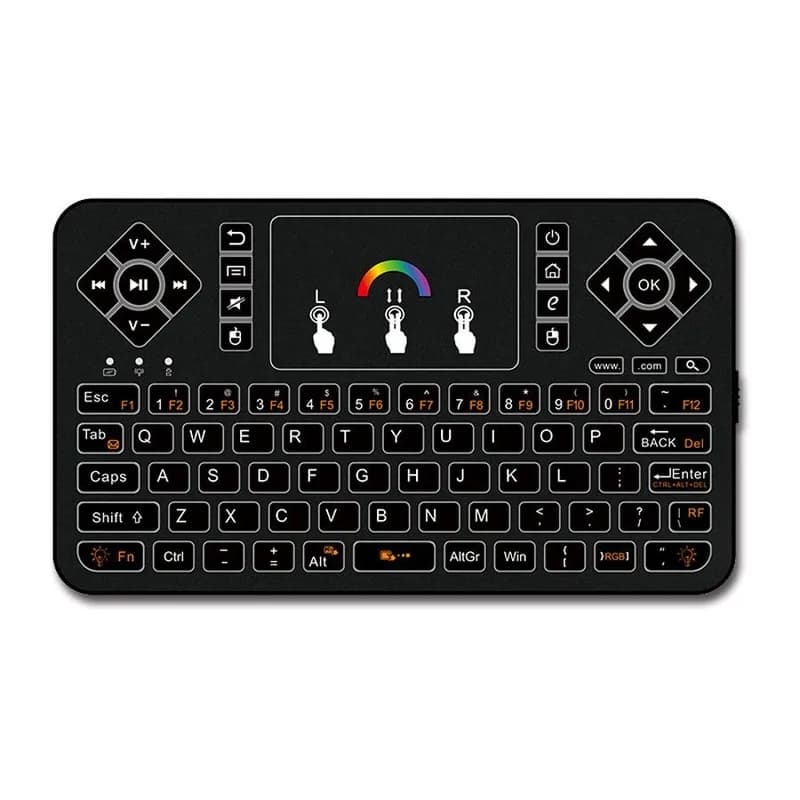Raspberry Pi 3/2B/Zero Мини-портативная беспроводная клавиатура с сенсорной панелью 2,4 ГГц и подсветкой