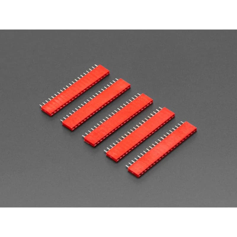 20-контактный разъем 0,1 "мама" - красный - 5 шт.