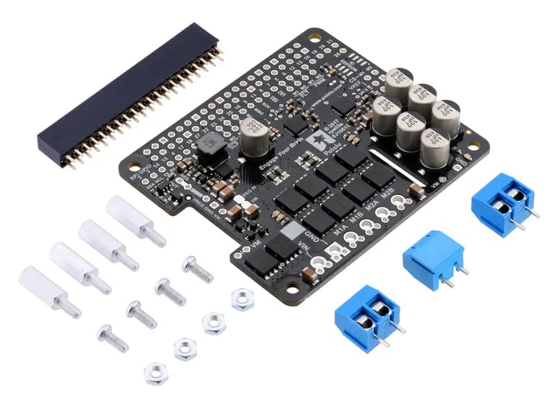 Драйвер двигателя высокой мощности Pololu Dual G2 24v18 для Raspberry Pi (неполный комплект)