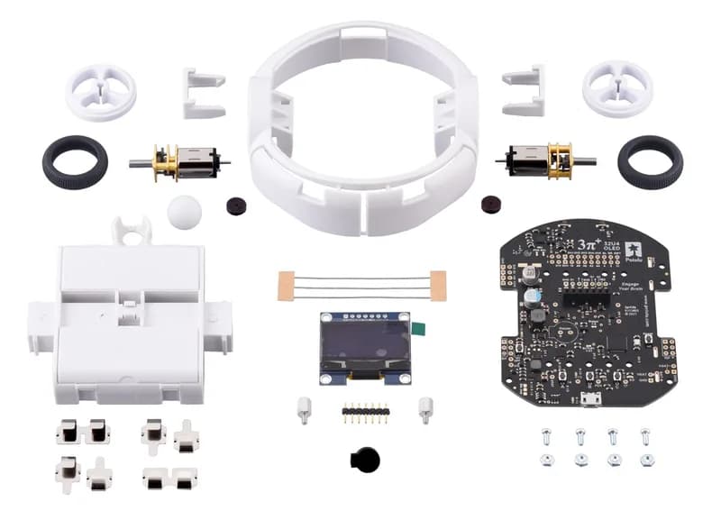Комплект робота 3pi+ 32U4 OLED с двигателями HPCB 15:1