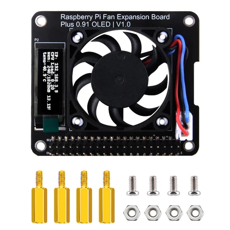 52Pi Raspberry Pi Plus 0,91 OLED V1.0, совместимая с Raspberry Pi 5/4B/3B +/3B/2B