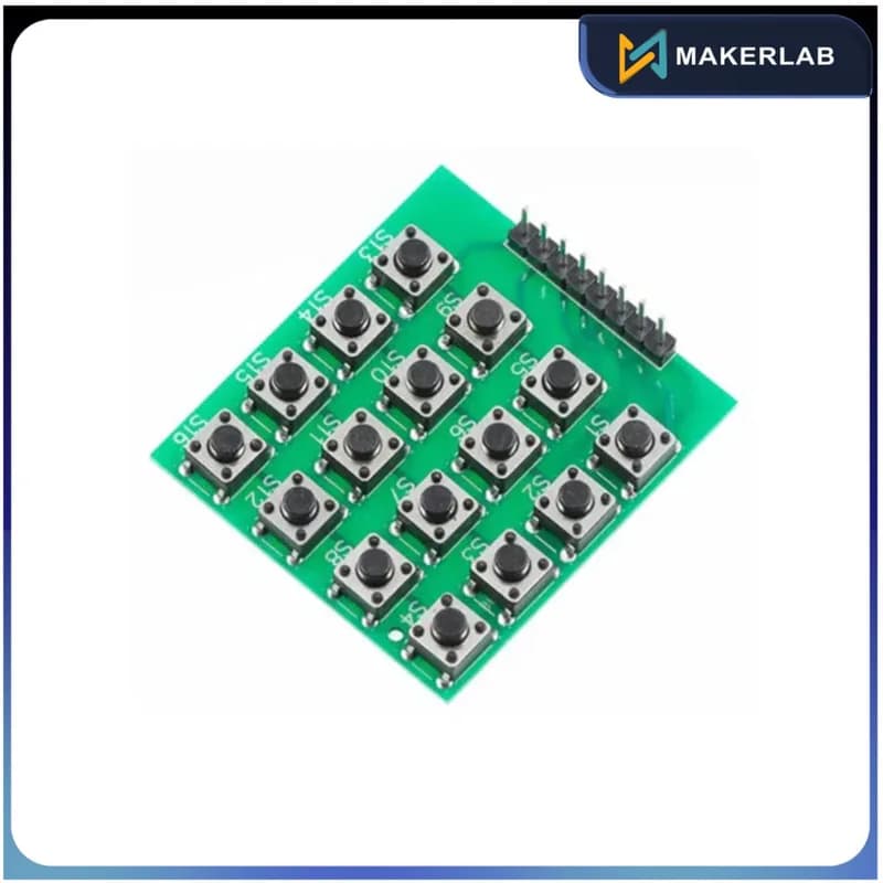 Модуль матричной клавиатуры 4x4, 16-кнопочный MCU для Arduino