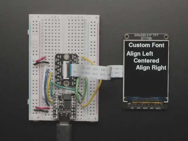 Цветной IPS TFT-дисплей 2,0 дюйма, 320 x 240 пикселей с разъемом для карты памяти microSD