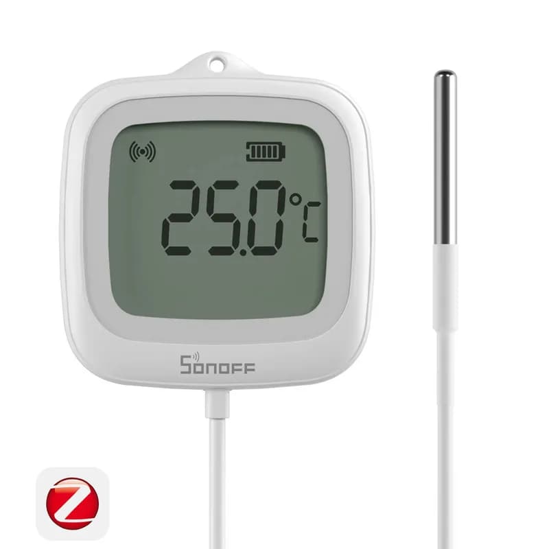 Sonoff Водонепроницаемый интеллектуальный термометр Zigbee с ЖК-дисплеем (версия с зондом)