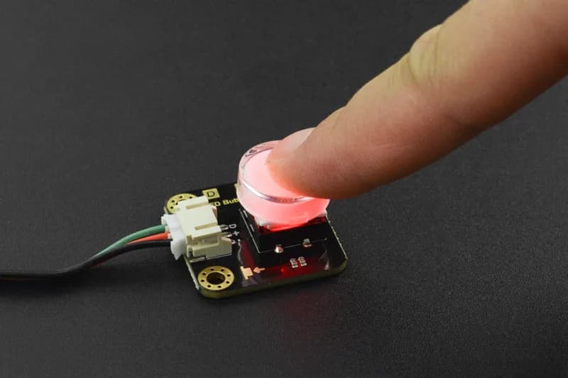 Gravity: Светодиодная кнопка для Arduino/micro:bit (Красный)