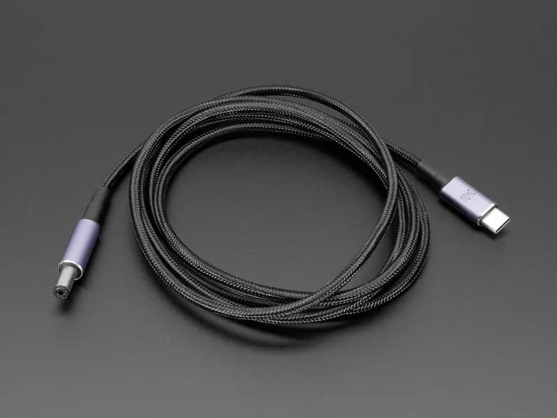 Кабель USB Type C 3.1 PD с цилиндрическим разъемом 5,5 мм — выход 28 В, 5 А — длина 1,8 м