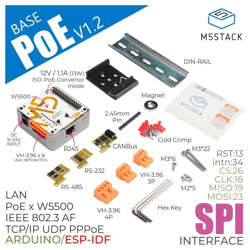 M5Stack W5500 LAN PoE