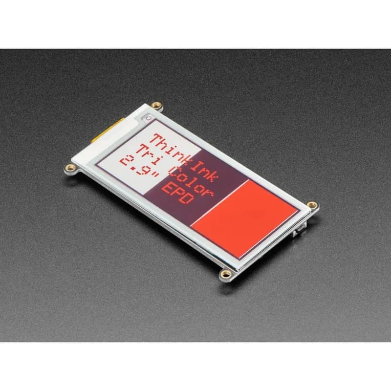 Adafruit 2.9 трехцветный дисплей для электронных чернил / электронной бумаги FeatherWing — красный, черный, белый