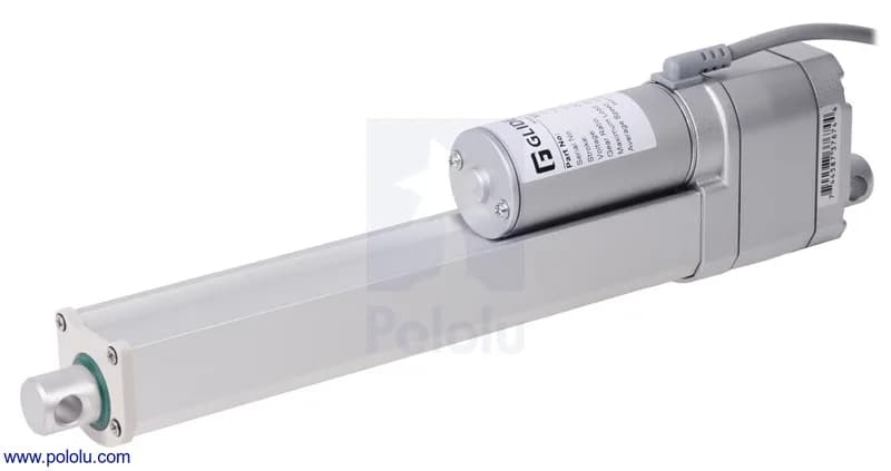 Glideforce MD122008-P Линейный привод средней мощности с обратной связью: 100 кгс, ход 8 дюймов (используемый 7,8 дюйма), 0,58 дюйма/с, 12 В