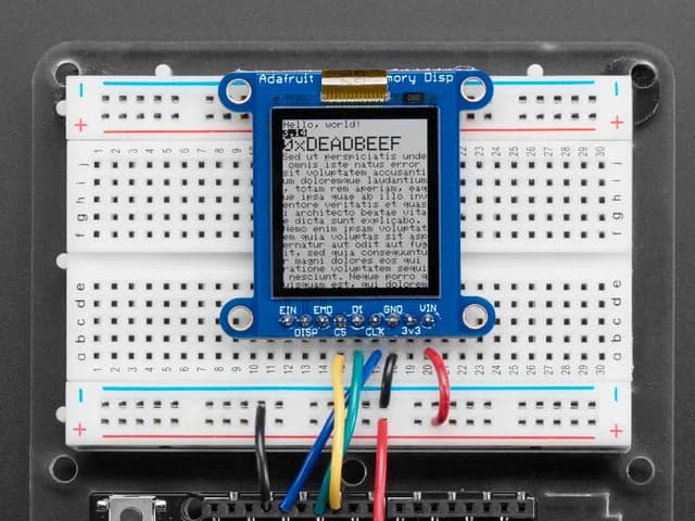 Дисплей Adafruit SHARP с памятью - 1,3 дюйма, 168x144, монохромный