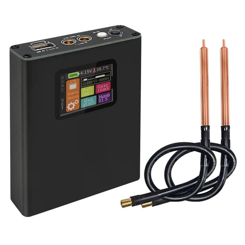 Портативный аппарат для точечной сварки Freenove с цветным экраном, USB-выходом, регулируемым портативным мини-аппаратом, сваркой пластин литиевой батареи, никелевой полосой 0,1-0,15 мм