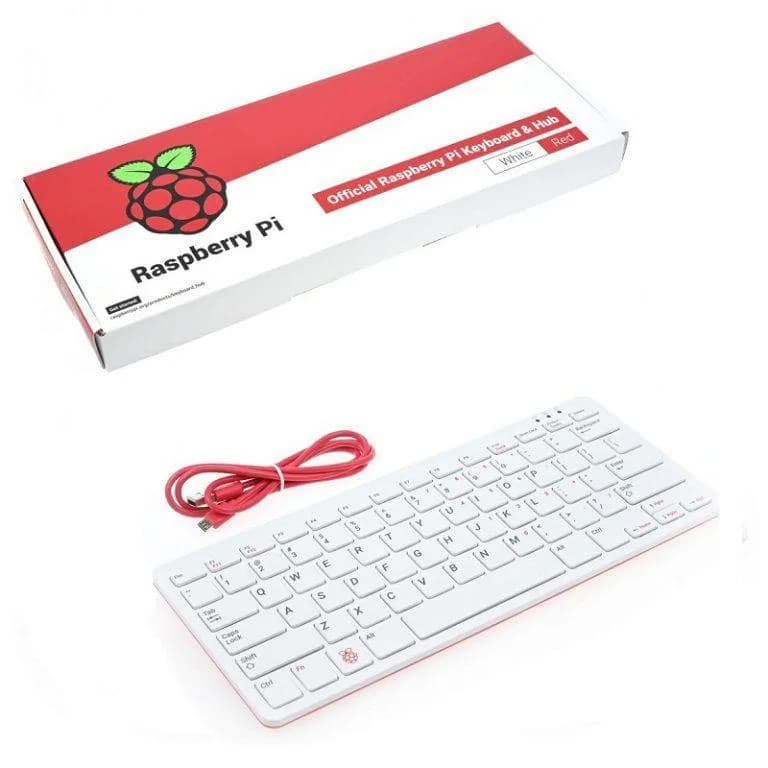 Официальная клавиатура Raspberry Pi (бело-красная)