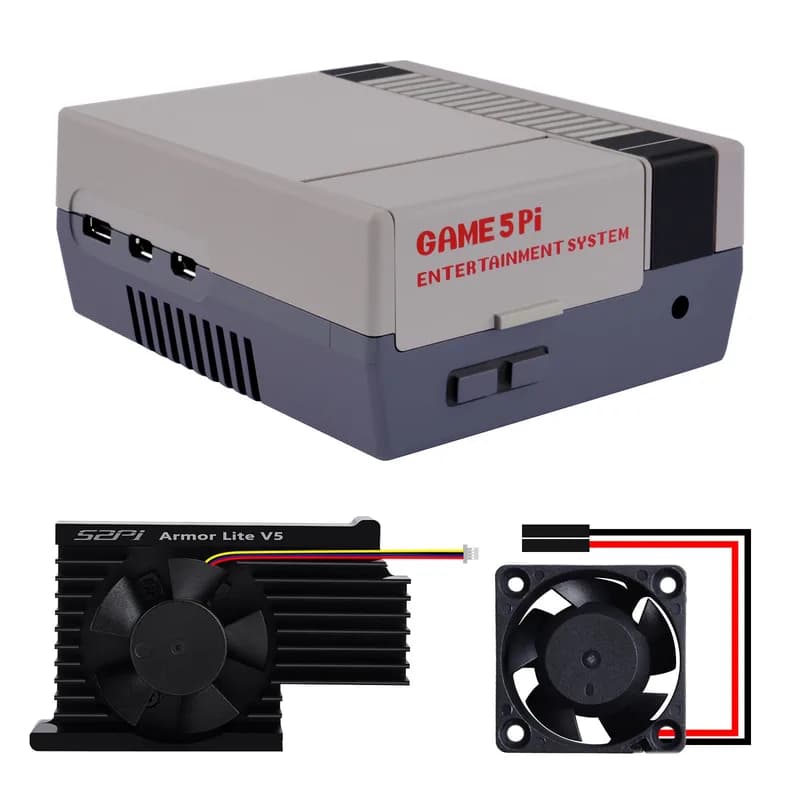 Корпус 52Pi Game5 Pi для Raspberry Pi 5 с кулером Armor Lite V5