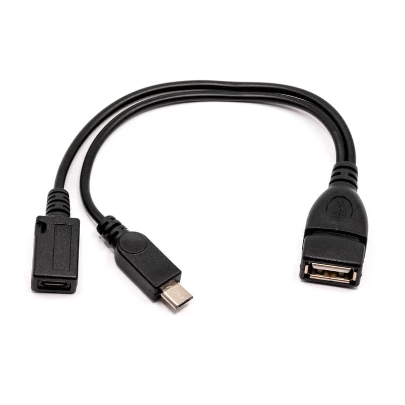 Разъем Micro-USB для вилки и адаптер гнезда USB-A (аксессуарный инжектор)