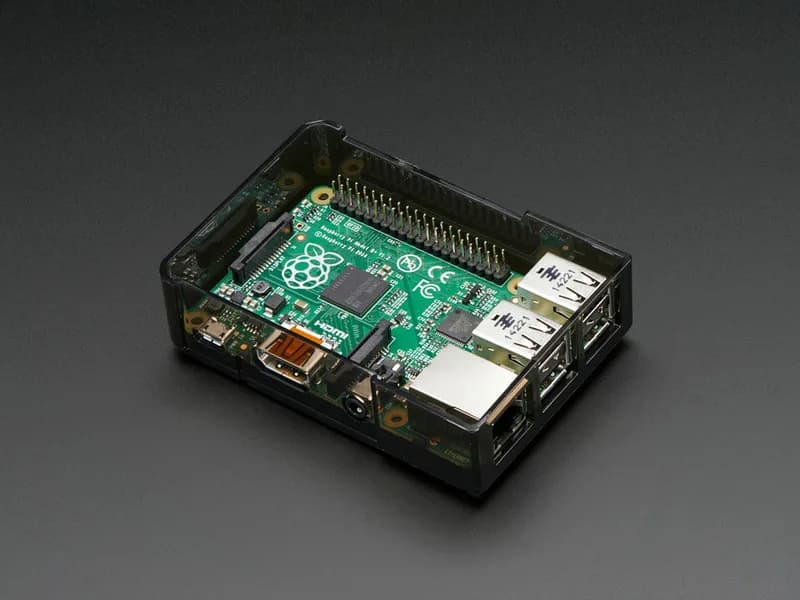 Основание корпуса Pi Model B+ / Pi 2 / Pi 3 — дымчато-серый
