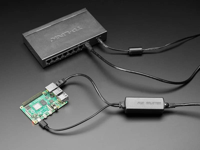 PoE-сплиттер с USB тип C - 5В 2А - Ethernet 100 МБ