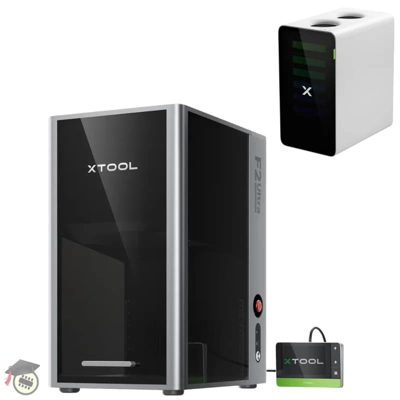 xTool F2 Ultra 60 Вт MOPA и двойной диодный лазерный гравер мощностью 40 Вт в комплекте EDU