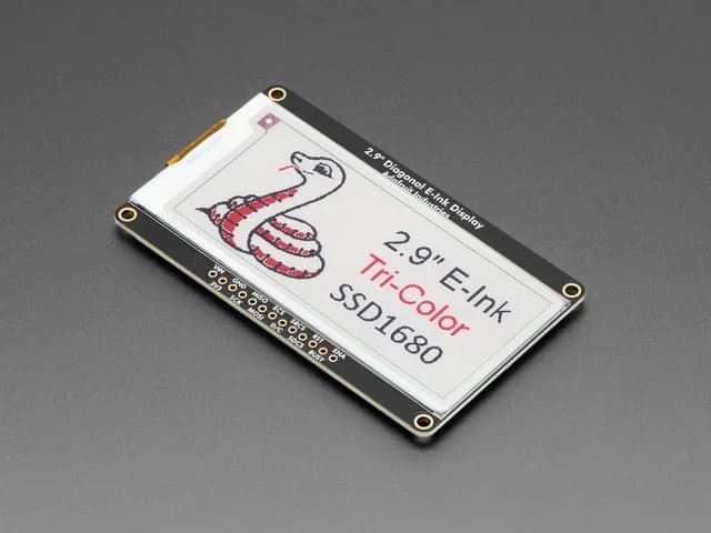 Adafruit 2,9-дюймовый красный/черный/белый дисплей eInk - THINK INK