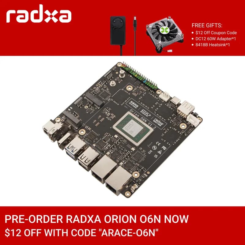 Radxa Orion O6N — первая в мире материнская плата Arm v9 с открытым исходным кодом, теперь еще меньше