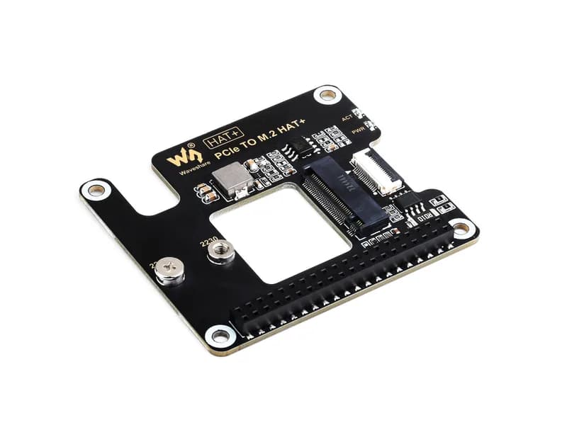 Адаптер Raspberry Pi 5 PCIe — M.2 NVMe SSD HAT