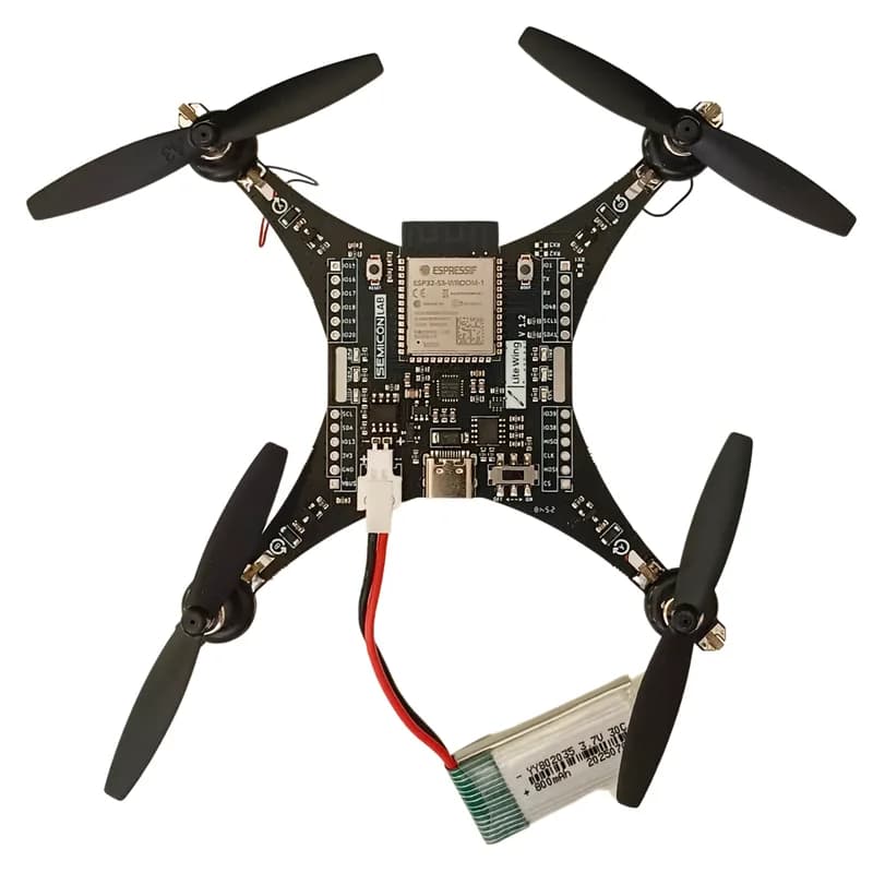 Программируемый готовый к полету дрон LiteWing ESP32-S3 Макетная плата V1.2 с аккумулятором