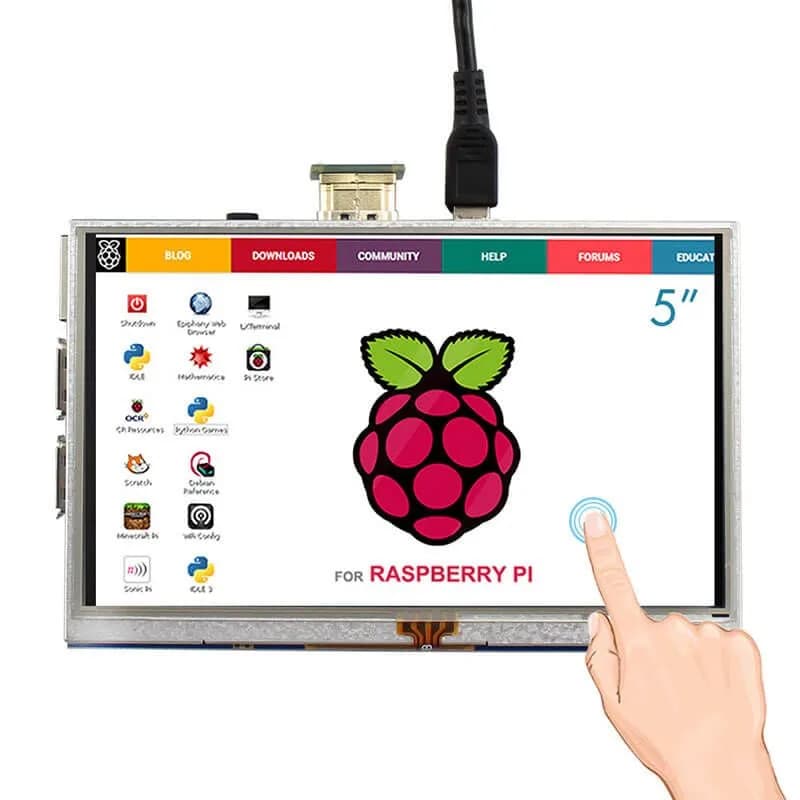 Elecrow 5-дюймовый сенсорный TFT-дисплей Raspberry Pi с разрешением 800x480 пикселей и управлением подсветкой GPIO