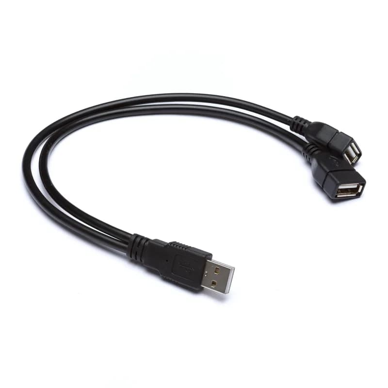 Кабель USB «папа» на 2 «мама», 30 см, тип № 1