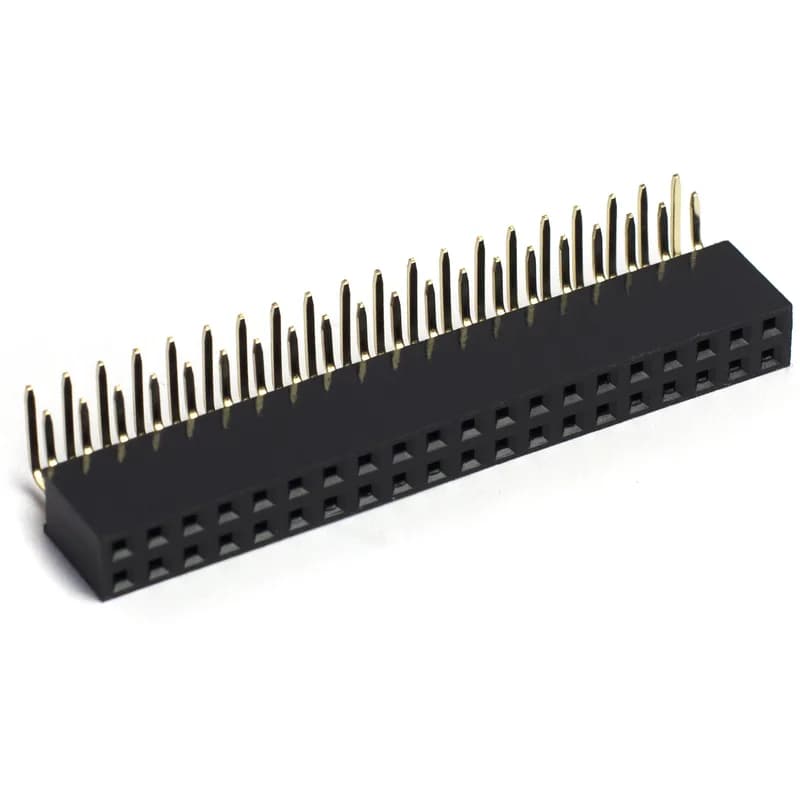 Гнездовой 40-контактный прямоугольный HAT-разъем 2x20