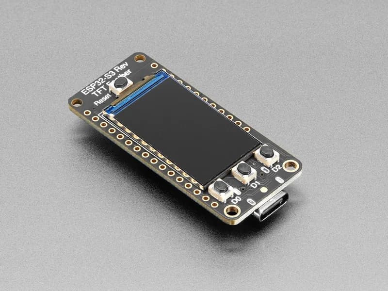 Adafruit ESP32-S3 Reverse TFT Feather, 4 МБ флэш-памяти, 2 МБ PSRAM, STEMMA QT
