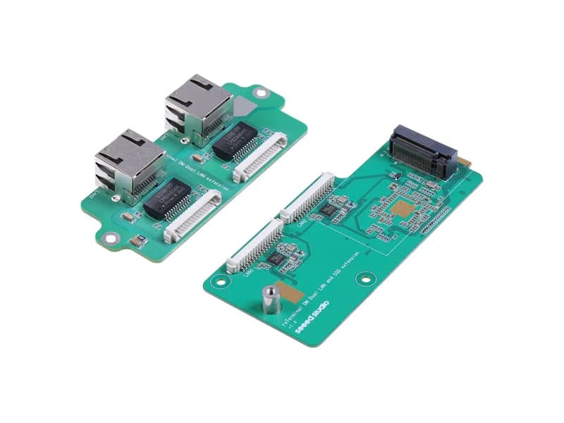reTerminal DM Dual LAN и расширение SSD — два порта 1 Gigabit Ethernet, один разъем NVMe SSD (SSD не входит в комплект)