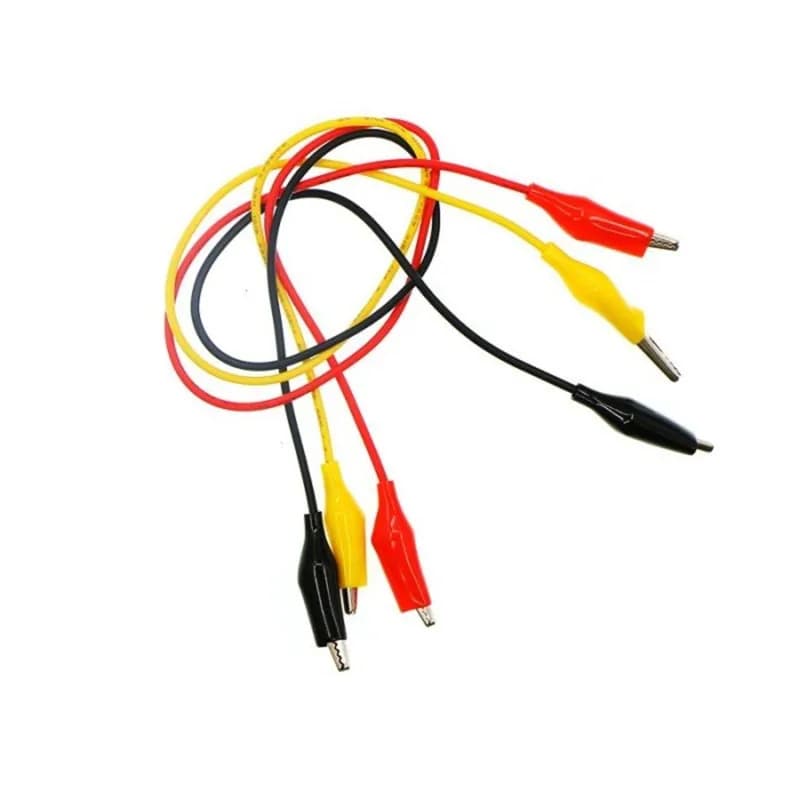 Кабели типа «крокодил» (черный, красный, желтый) для micro:bit