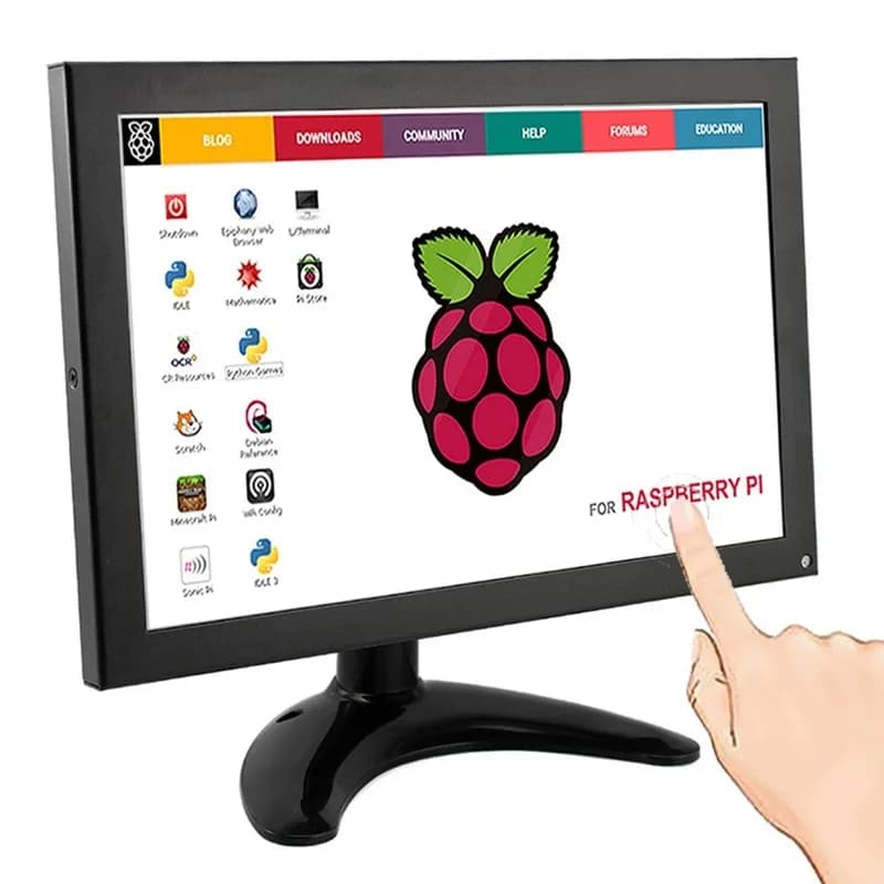 10,1-дюймовый портативный монитор IPS TFT 1280x800 с металлическим корпусом и сенсорной функцией для Raspberry Pi