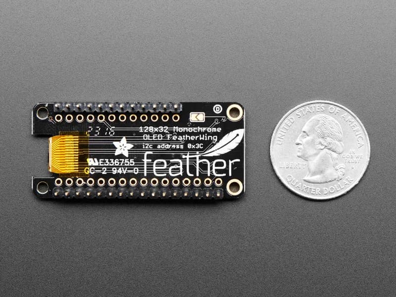 Сборка Adafruit FeatherWing OLED 128x32 OLED-надстройка для Feather
