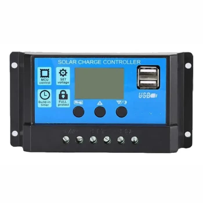 Цифровой солнечный контроллер PWM, 20 А, с ЖК-дисплеем и выходным портом USB