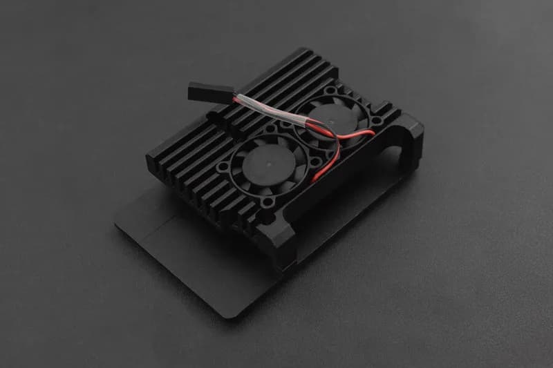 Металлический корпус для Raspberry Pi 4B (два вентилятора)