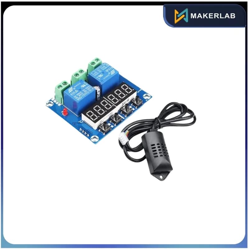 XH-M452 Высокоточный цифровой светодиодный контроллер температуры и влажности постоянного тока с двойным выходом, 12 В, 10 А, с датчиком SHT20