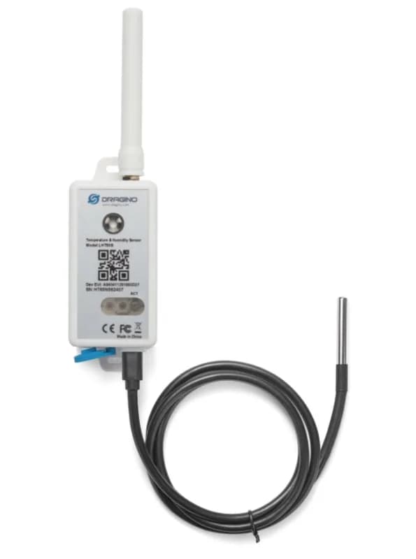 Dragino LHT65S-EU868-NE117 LoRaWAN Датчик температуры и люфтфойхтигкейтс с внешней антенной и TI TMP117A Präzisions-Temperaturfühler
