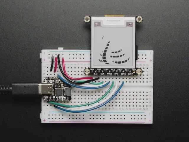 Adafruit 1,54-дюймовый трехцветный дисплей на электронных чернилах/бумаге и SRAM