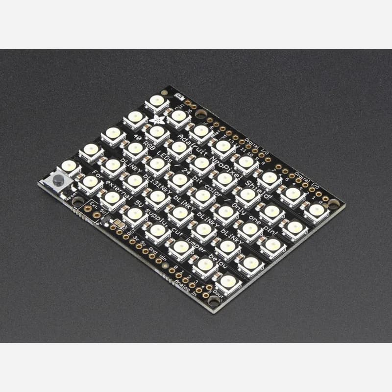 Adafruit NeoPixel Shield — 40 RGBW — Холодный белый — ~6000K