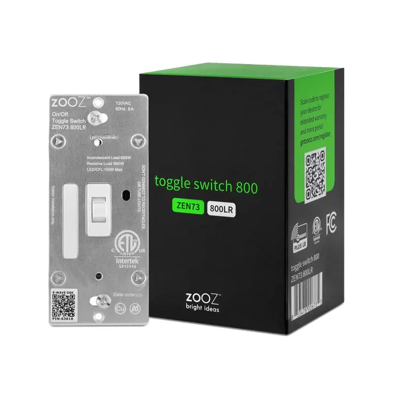Zooz 800 Series Z-Wave Long Range S2 Тумблер включения/выключения ZEN73 800LR
ОСНОВНЫЕ ХАРАКТЕРИСТИКИ