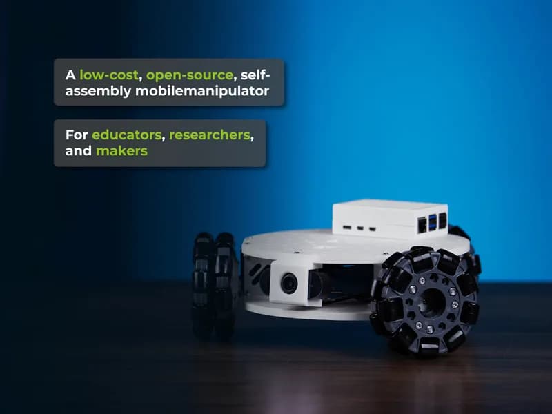 LeKiwi Kit (версия 12 В) Мобильная база с деталями, напечатанными на 3D-принтере, и аккумулятором
Мобильная база