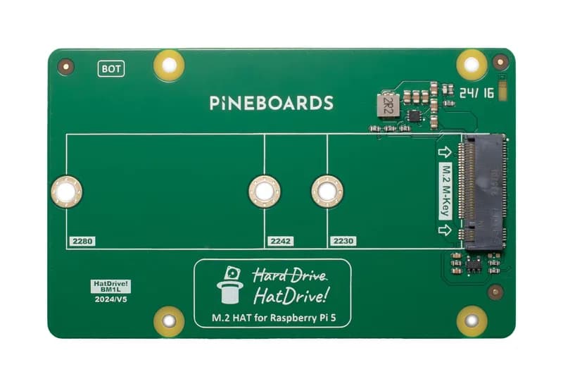 ХэтДрайв! Нижняя часть (NVMe 2230, 2242, 2280 GEN 3) для Raspberry Pi 5