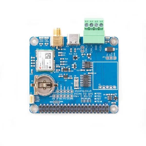 PiCAN FD с GPS/GNSS ublox NEO-M8U Untethered Dead Reckoning с 3D-датчиками для Raspberry Pi